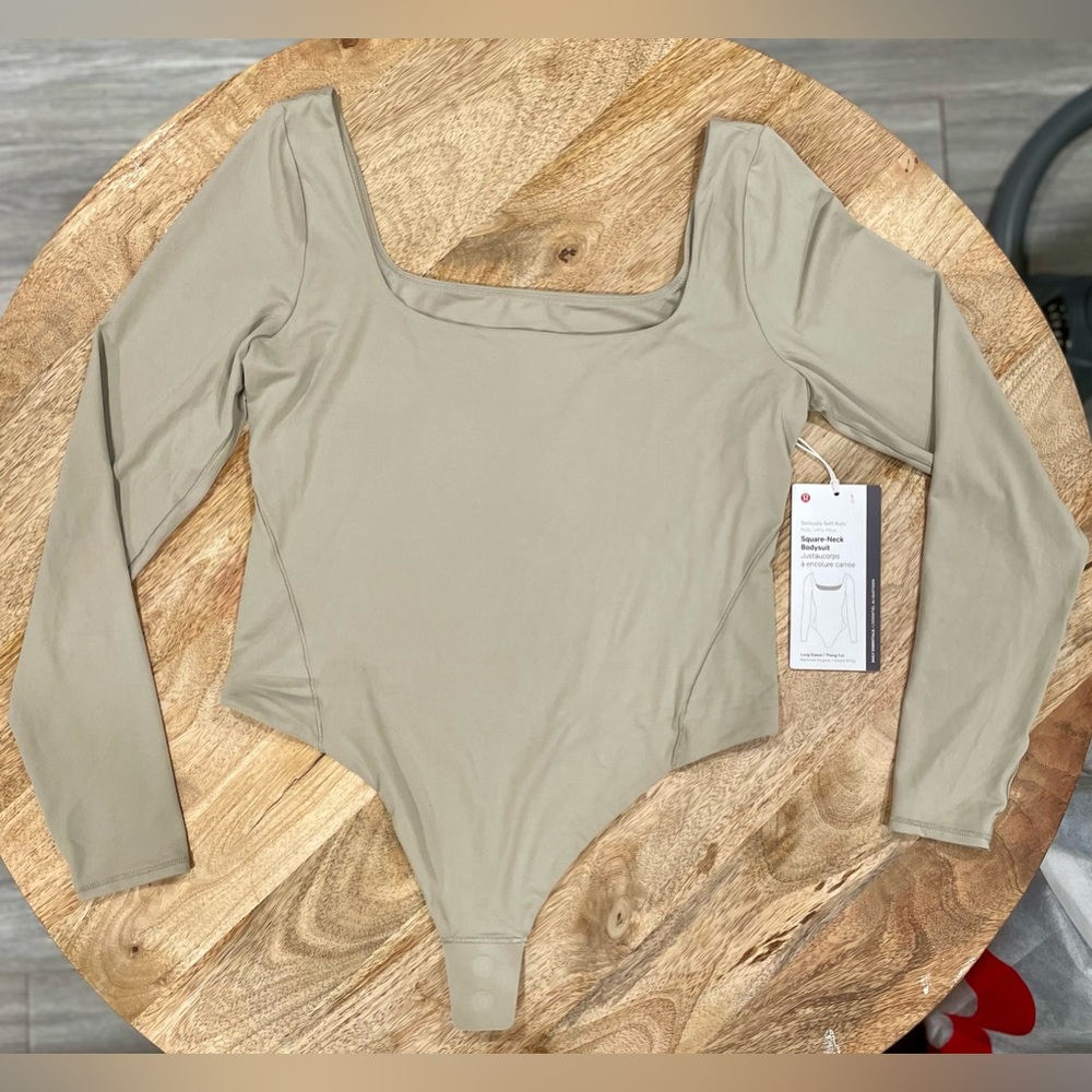 Lululemon Square-Neck, Long Sleeve, Thong Cut Bodysuit NWT